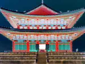 Amazing Gyeongbokgung Palace 2d Illustration Wallpaper