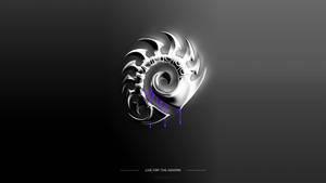 Amazing Metallic Zerg Emblem Starcraft Wallpaper