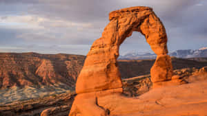 Amazing Sunset At Delicate Arch, Arches National Park Wallpaper