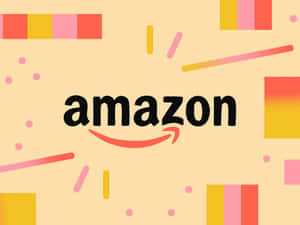 Amazon Uk Logo In Colorful Backdrop Wallpaper