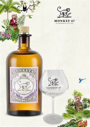 Amber Botanical Monkey 47 Gin Wallpaper
