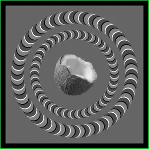 Ambiguous Moving Rings Optical Illusion Wallpaper