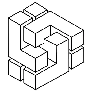 Ambiguous Shape Formation Optical Illusion Wallpaper