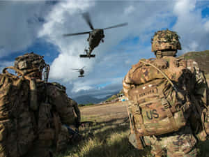 America's Proud And Courageous Servicemen And Women Continue To Bravely Protect Our Country. Wallpaper