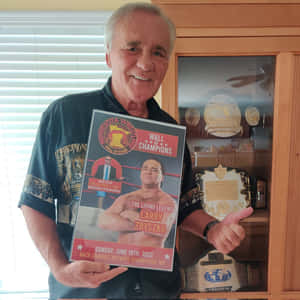 American Former Wrestler Larry Zbyszko Fame Plaque Wallpaper