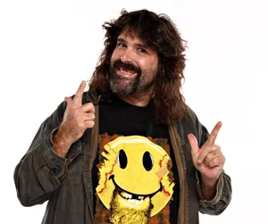 American Former Wrestler Mick Foley Funny Portrait Wallpaper