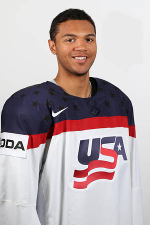 American Ice Hockey Star Seth Jones' Spirited Welcome To Team Usa Wallpaper