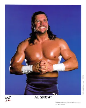 American Professional Wrestler Al Snow Blue Background Wallpaper