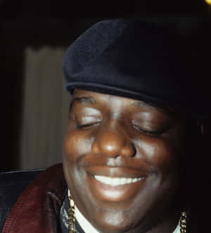 American Rapper The Notorious Big Close Up Wallpaper