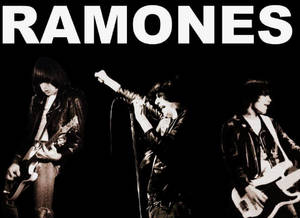 American Rock Group Ramones Black And White Illustration Wallpaper