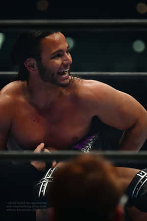 American Wrestler Matt Jackson During Aew Match Wallpaper