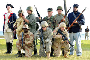 America’s Heroes Salute Heroes In Arms. Wallpaper