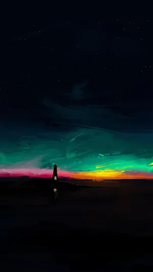 Amoled Colorful Sky Wallpaper