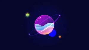 Amoled Neon Planets Wallpaper