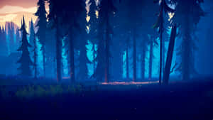 Among Trees Forest Wallpaper