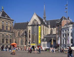 Amsterdam Nieuwe Kerk Exterior Wallpaper