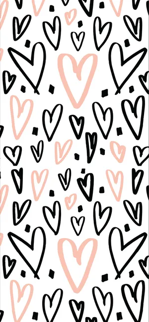 An Abstract Artistry Of Pink, Black And White Wallpaper