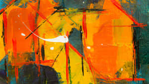 An Abstract Painting Featuring Bright Elements Composed In A Stunning Array. Wallpaper