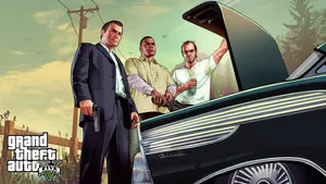 An Action-packed View Of Grand Theft Auto 5 Wallpaper