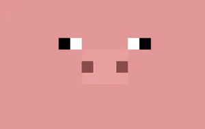 An Adorable Minecraft Pig, Ready To Explore Your World! Wallpaper