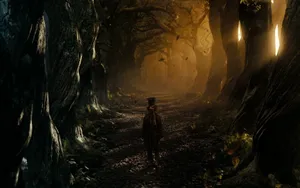 An Adventurous Mad Hatter Explores The Depths Of Wonderland Wallpaper