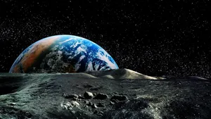An Aerial View Of Earth From Outer Space Wallpaper