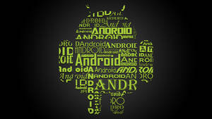 An Android Robot Inscribed With Calligraphy Wallpaper