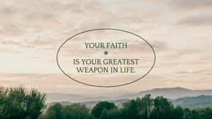 An Apple Macbook Laptop Adorned With A Christian Sticker For A Touch Of Faith. Wallpaper