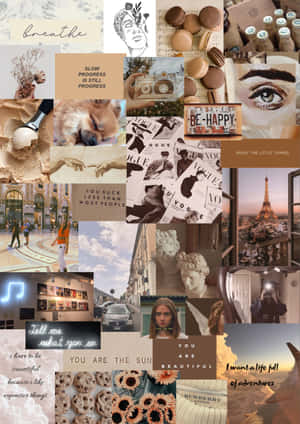 An Artsy Collage Of Cool Colors Wallpaper