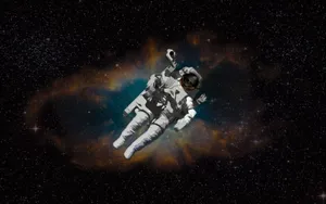 An Astronaut Discovers The Beauty Of The Earth From Space. Wallpaper