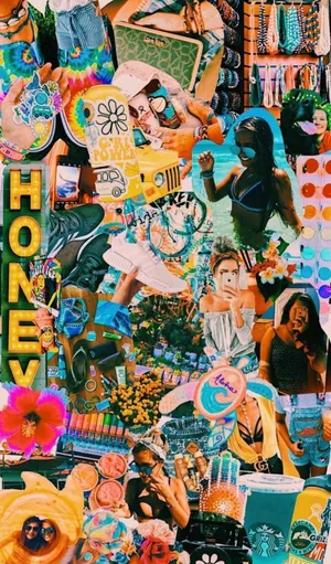 An Eclectic Mix Of Colors And Shapes Wallpaper