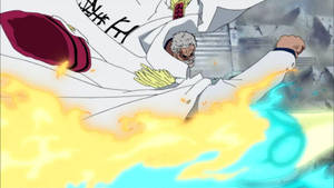 An Epic Battle Stance Of Monkey D Garp From One Piece Wallpaper