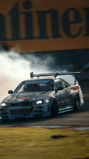 An Epic Smoke Show Of A Jdm Drift Car Wallpaper