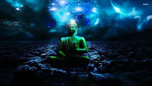 An Essence Of Serenity - Buddha In Solemn Meditation Wallpaper