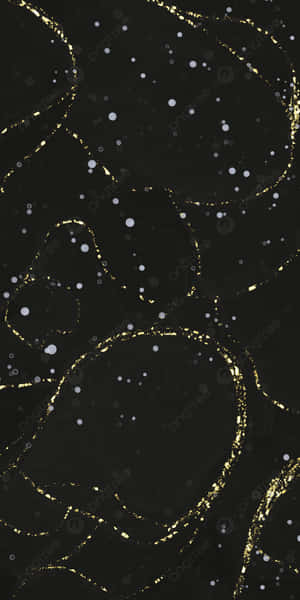 An Eye-catching, Minimalistic Design With A Black And Gold Aesthetic. Wallpaper