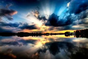 An Hdr Photo Of A Still Lake In Norfolk. Wallpaper