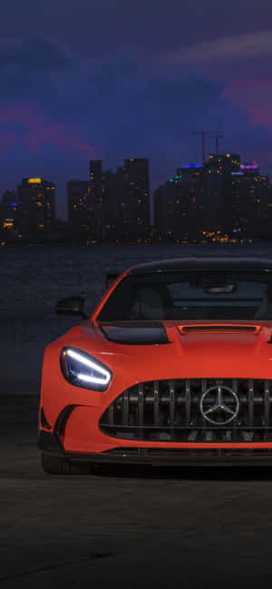 An Iconic Mercedes Gts Stands Out With A Sleek Black Exterior Wallpaper