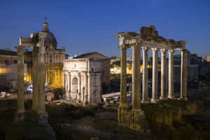 An Iconic View Of Ancient Rome - The Colosseum Wallpaper