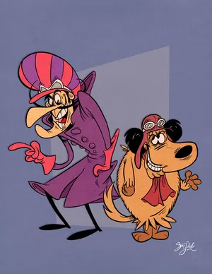 An Illustration Of The Hilarious Hanna-barbera Character, Muttley. Wallpaper