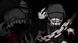 An Intense Battle Of Madness Combat Characters Wallpaper