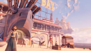 An Intensely Detailed Landscape Featuring The Beloved Bioshock Infinite Game. Wallpaper