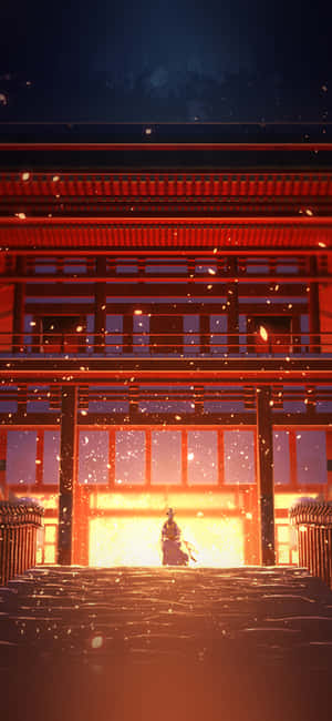 An Iphone 11 In Riptide Red With A Stylish Anime Theme Wallpaper