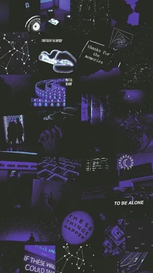 An Old Building With A Striking Purple Hue. Wallpaper