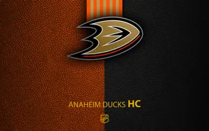 Anaheim Ducks Leather Art Wallpaper