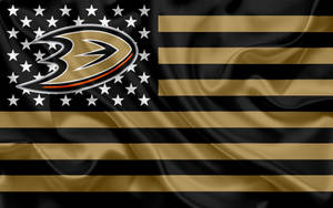 Anaheim Ducks Silk Flag Wallpaper