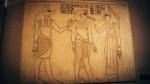 Ancient Egyptian Hieroglyphs Carving Wallpaper