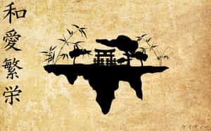 Ancient Japanese Temple On A Hillside Wallpaper