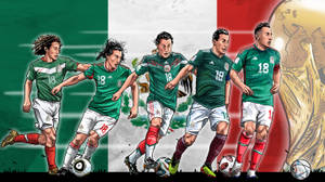 Andres Guardado Art Mexico National Football Team Wallpaper