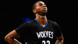 Andrew Wiggins Pensive Look Wallpaper