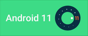 Android 11 Green Logo Background Wallpaper